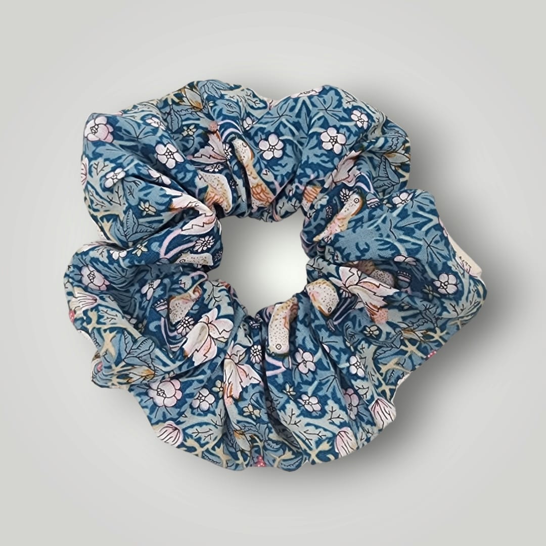 Fluttering Birds In Blue Bloom